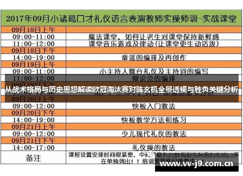 从战术格局与历史恩怨解读欧冠淘汰赛对阵玄机全景透视与胜负关键分析
